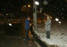 بازدید میدانی شهردار گلبهار از سطح شهر هم‌زمان با بارش برف