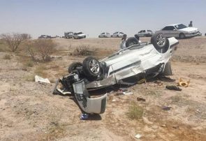 واژگونی خودروی پژو پارس در داورزن