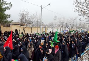 راهپیمایی ۲۲ بهمن در شهر گلبهار برگزار شد