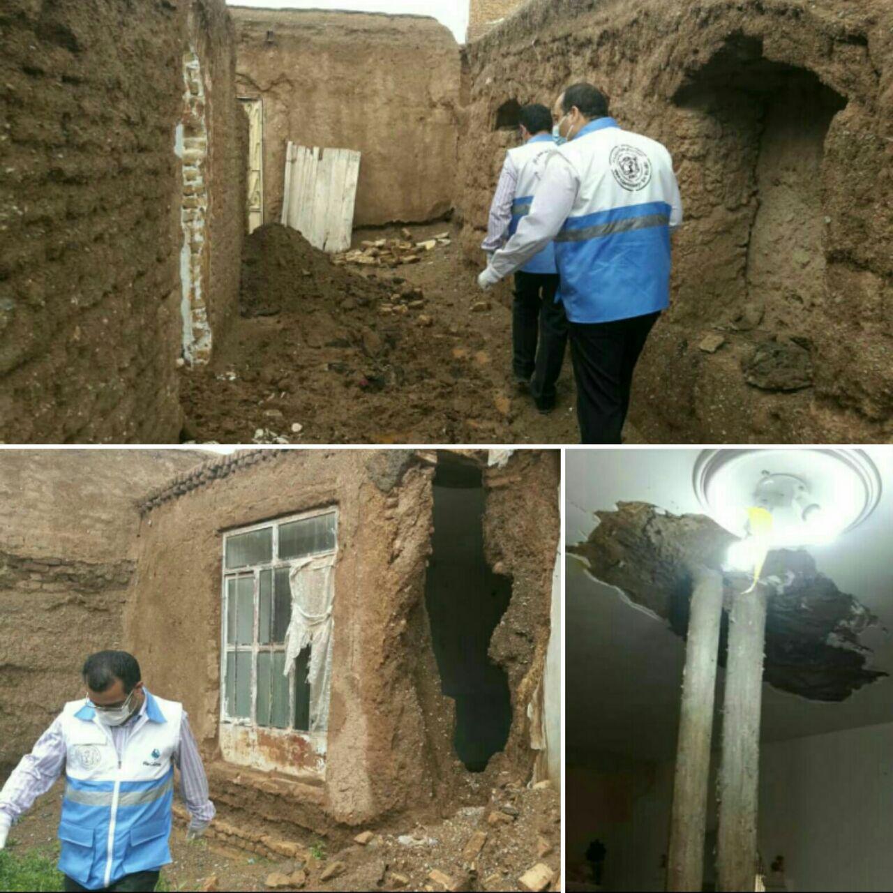 بازدید کارشناسان مرکز بهداشت شهرستان رشتخوار از مناطق سیل زده
