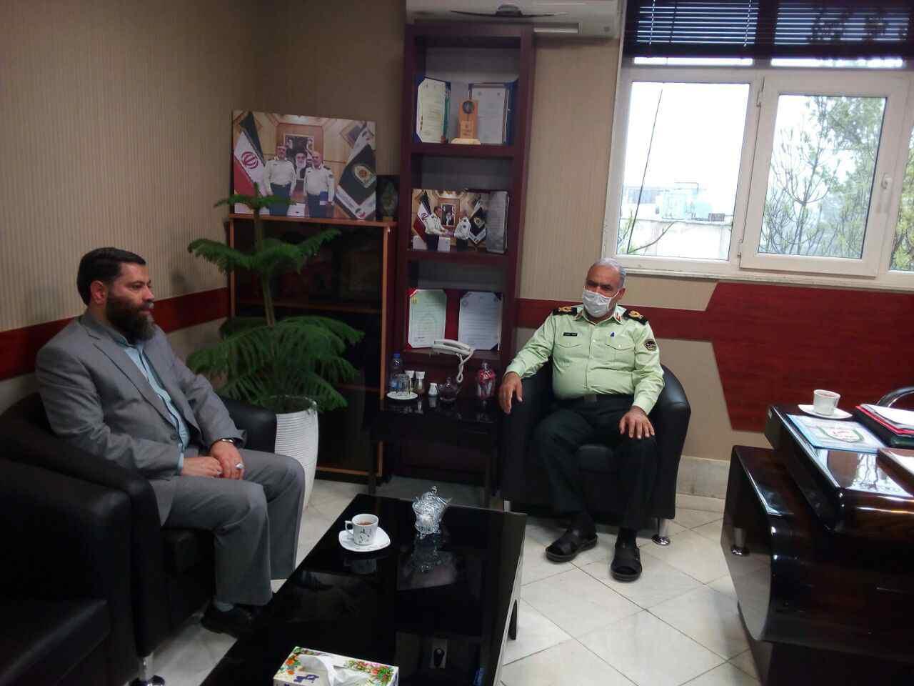 دیدار فرمانده سپاه مقاومت بسیج ناحیه چناران با جانشین انتظامی استان