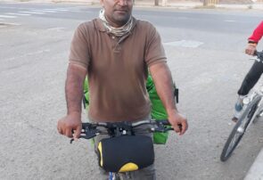 دوچرخه سوار شیرازی، در مراسم شهادت امام رضا (ع) شرکت کرد