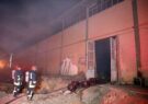 گزارش تصویری از مهار آتش سوزی کارگاه بزرگ نجاری در شمال شهر مشهد