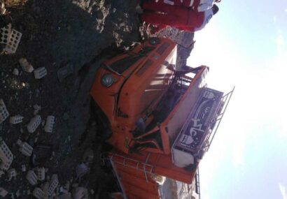 واژگونی کامیون در محورتربت‌حیدریه- مشهد یک مصدوم برجای گذاشت