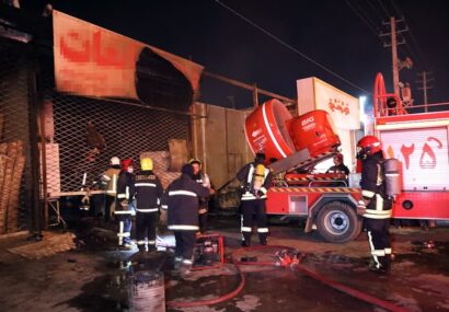 آتش سوزی انبار ضایعات در جاده مشهد به کلات + گزارش تصویری