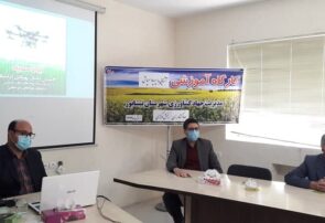 برگزاری کارگاه آشنایی با پهپاد سمپاش در آستانه مبارزه با آفات نباتی در نیشابور