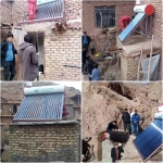 نصب ۲۹ دستگاه آبگرمکن خورشیدی در روستای دلمه شهرستان چناران