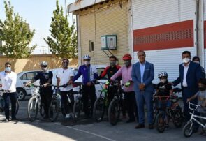 دیدار تعدادی از دوچرخه‌سواران گلبهار با شهردار