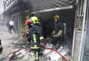 آتش سوزی مهیب مغازه رنگ و ابزار در بولوار توس مشهد یک کشته برجای گذاشت