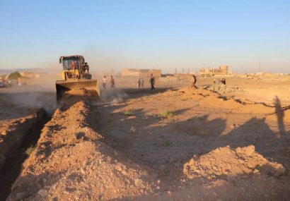 تخریب ساخت و سازهای غیر مجاز در اراضی روستای کسرینه و زنده جان شهرستان کاشمر