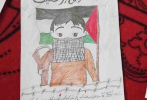 دانش آموزان مدرسه هاتف باغک تربت جام برای حمایت ازکودکان غزه، نقاشی کشیدند
