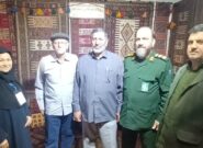 حضور رئیس حفظ آثار نشر انقلاب اسلامی در غرفه شرکت تعاونی صنایع‌دستی روناک قوچانی و صنایع دستی کوچندگان کرمانج