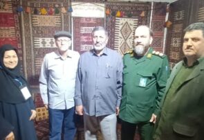 حضور رئیس حفظ آثار نشر انقلاب اسلامی در غرفه شرکت تعاونی صنایع‌دستی روناک قوچانی و صنایع دستی کوچندگان کرمانج