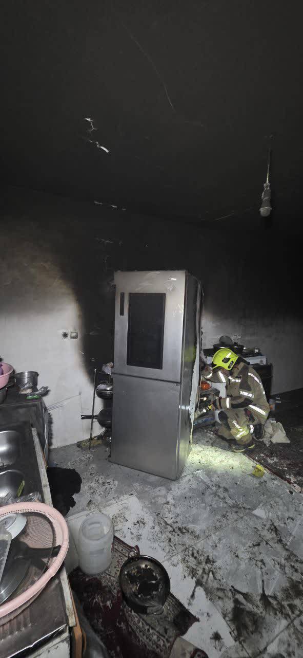 نجات نوجوان معلول از آتش سوزی در روستای تپه‌سلام مشهد