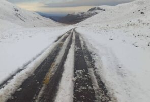 بارش برف و باران در جاده های خراسان رضوی