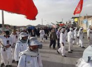 استقبال از کاروان پیاده کربلا در روستای سرهنگ تربت حیدریه استقبال از کاروان پیاده کربلا در روستای سرهنگ تربت حیدریه