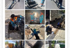 گزارش بخشی از اقدامات روزانه تلاشگران واحد خدمات شهری منطقه دو