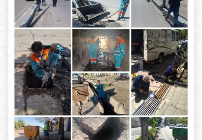 گزارش بخشی از اقدامات روزانه تلاشگران واحد خدمات شهری منطقه دو