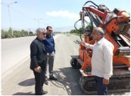 ایمن سازی و نصب گاردریل در ورودی نیشابور