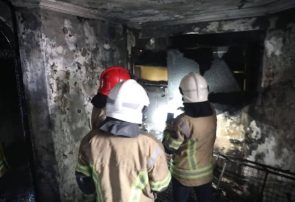 نجات ۲۰ مسافر محبوس از آتشسوزی یک هتل آپارتمان در مشهد