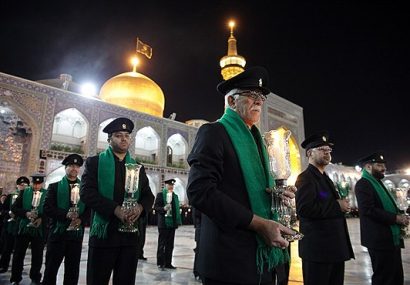 مراسم خطبه خوانی شب عاشورا در حرم مطهر رضوی