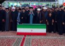 اقامه نماز بر پیکر رهبر شهید در حرم مطهر رضوی