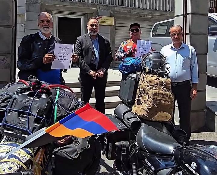 کاروان «صلح و تمدن» موتورسواران تایبادی در ارمنستان