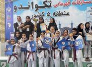 قهرمانی دختران تکواندوکار خراسان رضوی در مسابقات منطقهای نونهالان کشور قهرمانی دختران تکواندوکار خراسان رضوی در مسابقات منطقهای نونهالان کشور