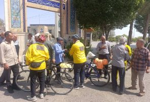کاروان دوچرخه سواری ایثارگران خراسان رضوی به سبزوار رسید